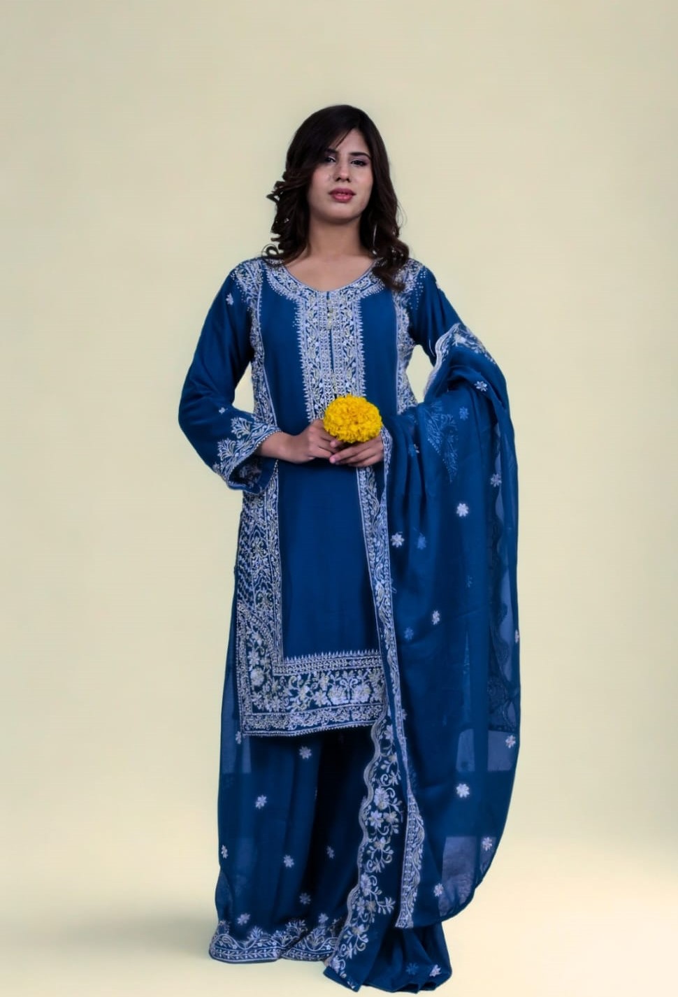 chiffon suit tilla embroidery